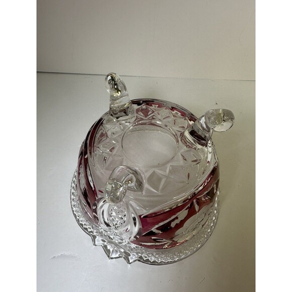 Vintage Anna Hutte  Bleikristall 3 Footed Hand Cut Lead Crystal Bowl Germany - Picture 7 of 11